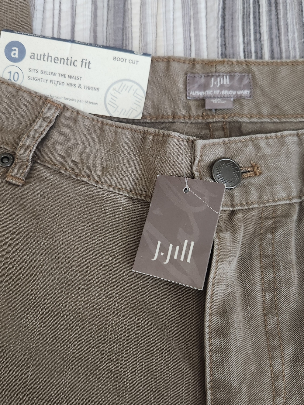 J. Jill Taupe Boot Cut Women Pants Size 10 - Picture 3 of 4